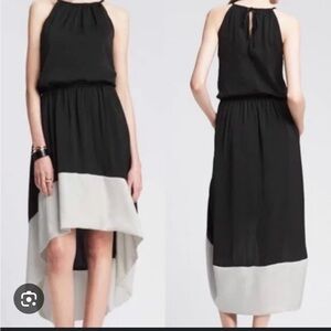 Banana Republic Black and White High Low Sundress